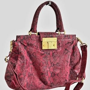 Tory Burch Snakeskin Embossed Holland Satchel She's beautiful!!!